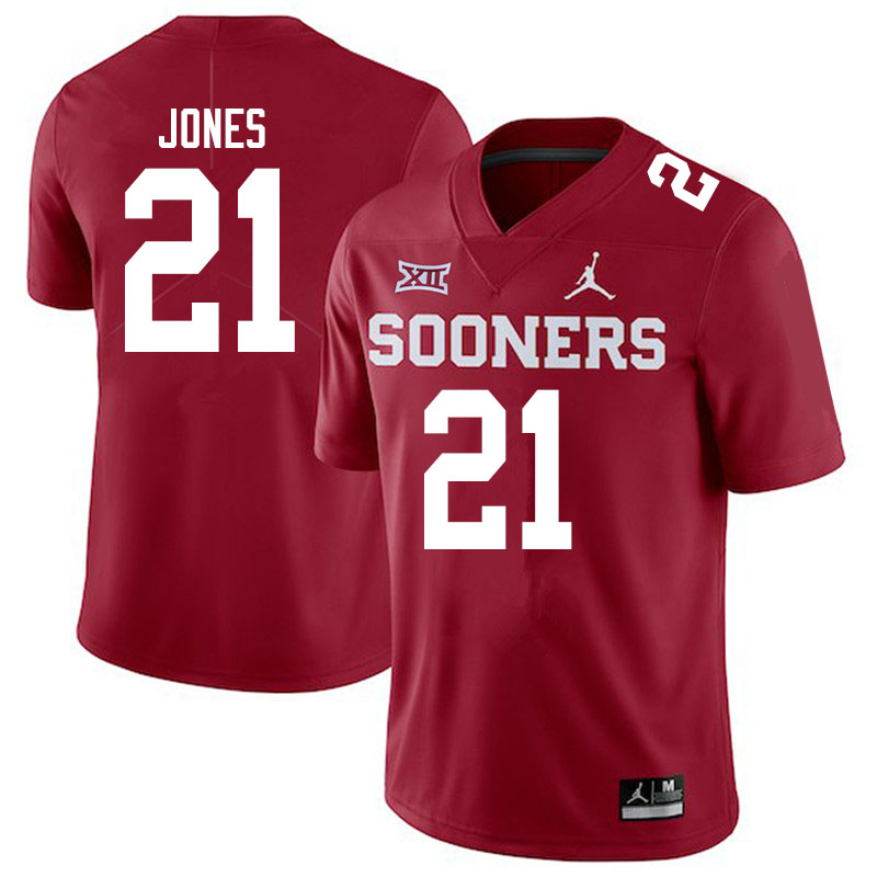 Men #21 Ryan Jones Oklahoma Sooners Jordan Brand College Football Jerseys Sale-Crimson - Click Image to Close